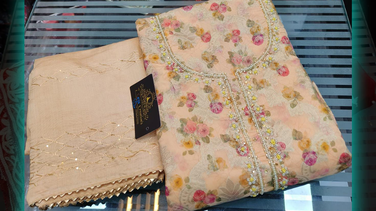 7 Seas Creation's Latest Suits | Banarasi Silk With Beautiful Weaving & Digital Printing All Over