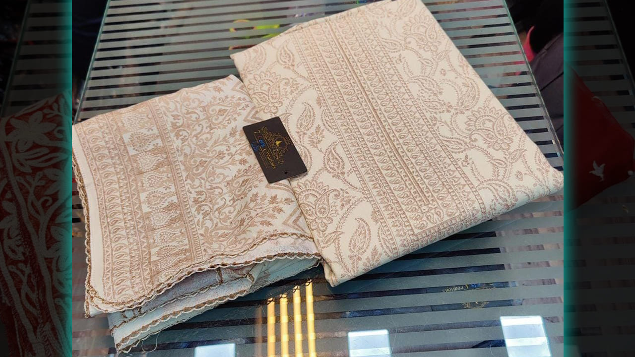 7 Seas Latest Pashmina | Pashmina With Beautiful Printing All Over | Pink Colour