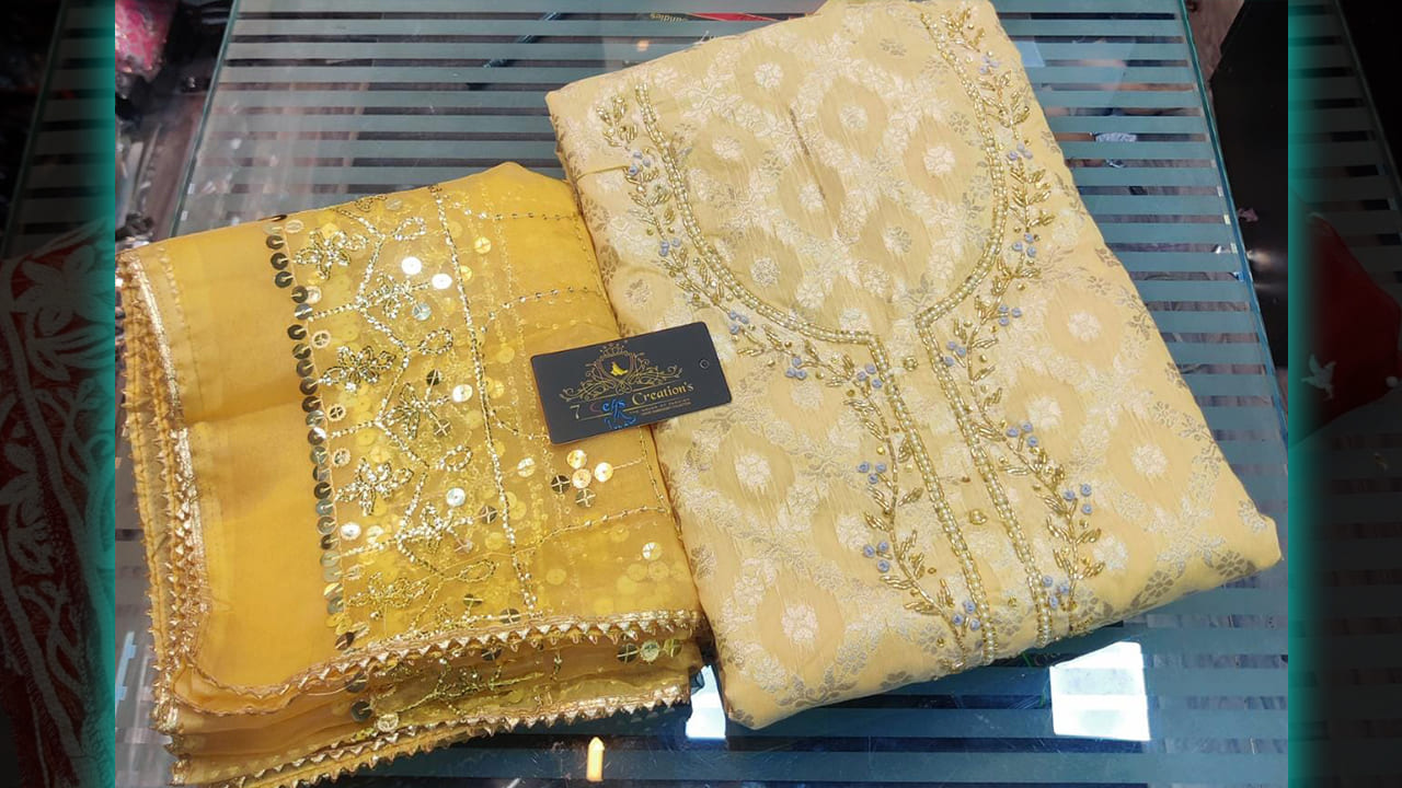 7Seas Creation's Top Suits | Organza Beautiful Embroidery & Heavy Sequins Work All Over