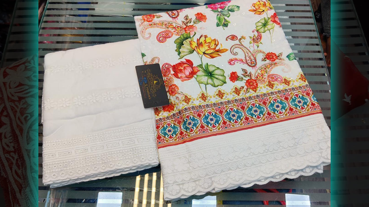 7Seas Creation's Suits |  Pure Soft Cotton With Beautiful & Heavy Embroidery Work All Over