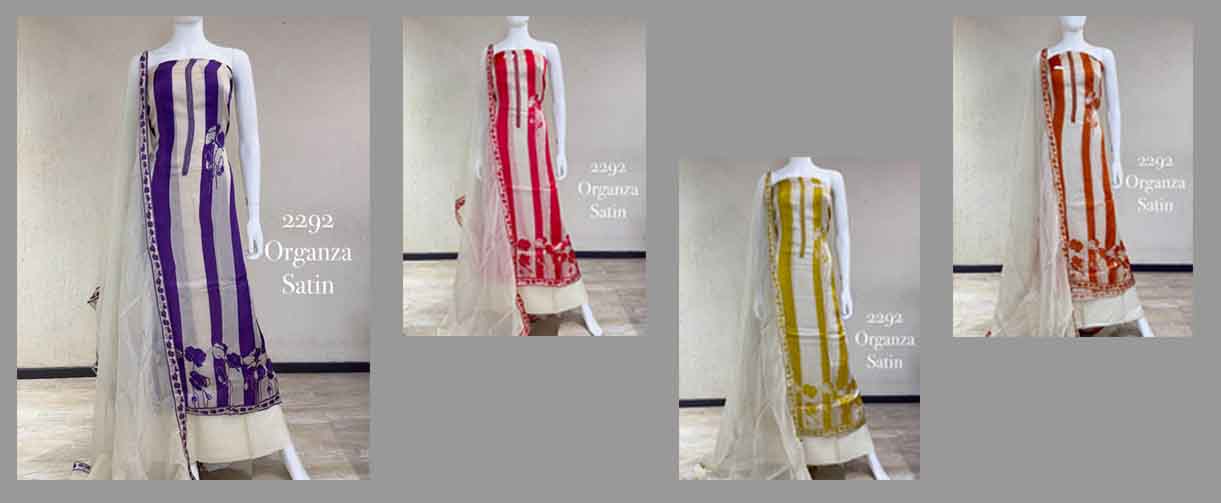 DIVINE MESSENGER | Divine Fab Latest Ladies Suits | Top pure organza satin work Dupatta pure organza