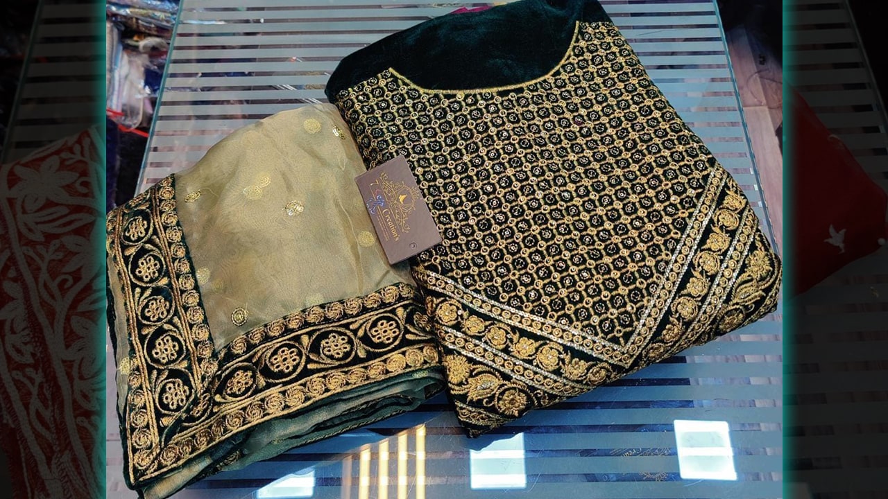 Divine Fab Latest Suits | Pure 9000 Micro Velvet Beautiful Embroidery & Heavy Sequins Work
