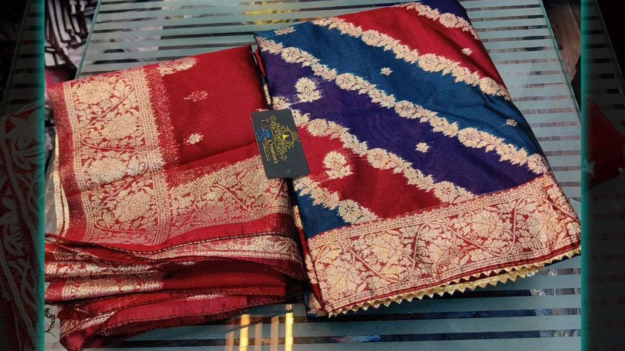 7 Seas Creation's Latest Suits | Organza with 4 Sided Heavy Border & Beautiful Weaving All Over
