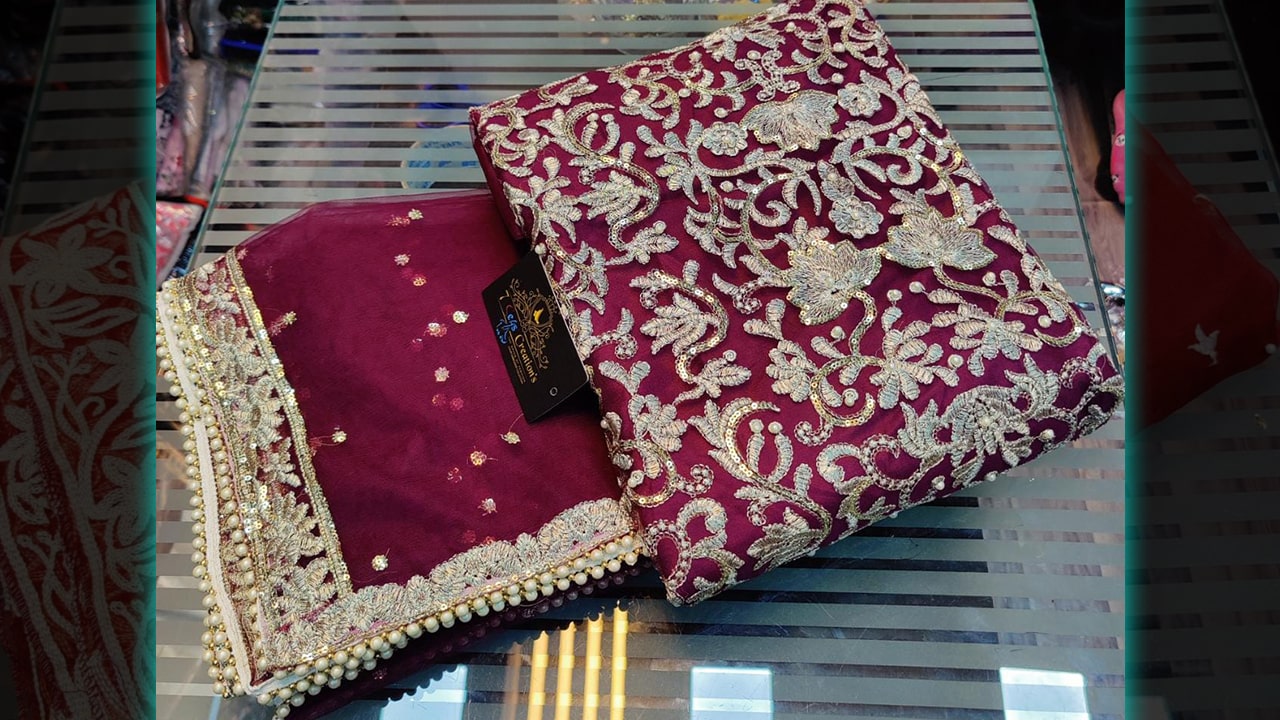 Divine Fab Latest Suits | 3 Variant | Super Net Beautiful Heavy Embroidery Pearls & Sequence Work All Over