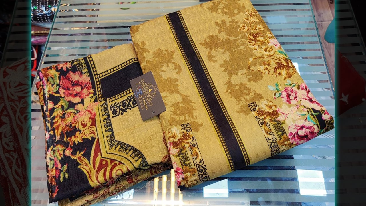 7 Seas Ladies Suits | Heavy Pashmina With Beautiful Digital Printing All Over