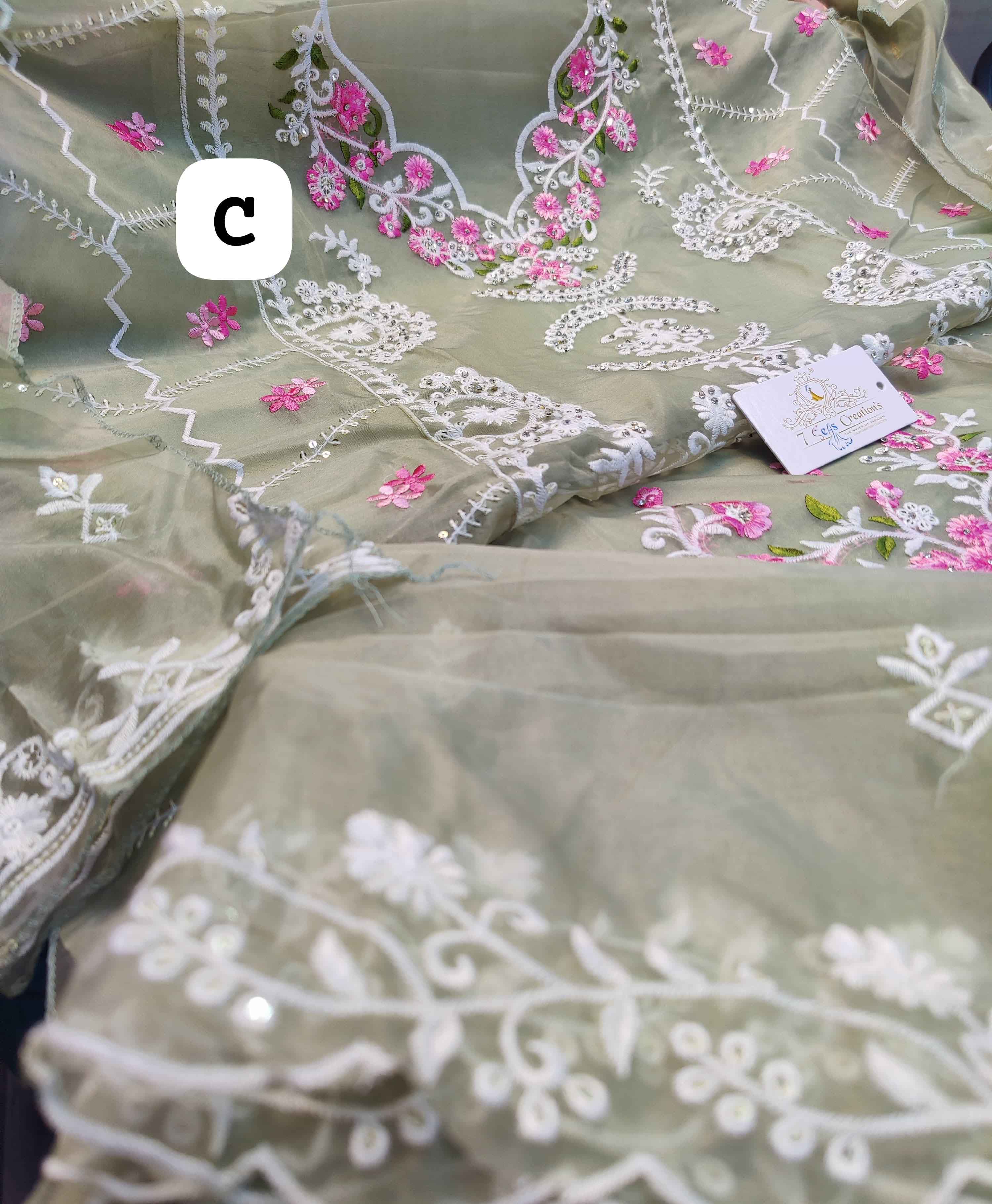 DIVINE MESSENGER | Divine Fab Latest Ladies Suits | Semi-stitched  beautiful Multi-colored embroidery, sequins