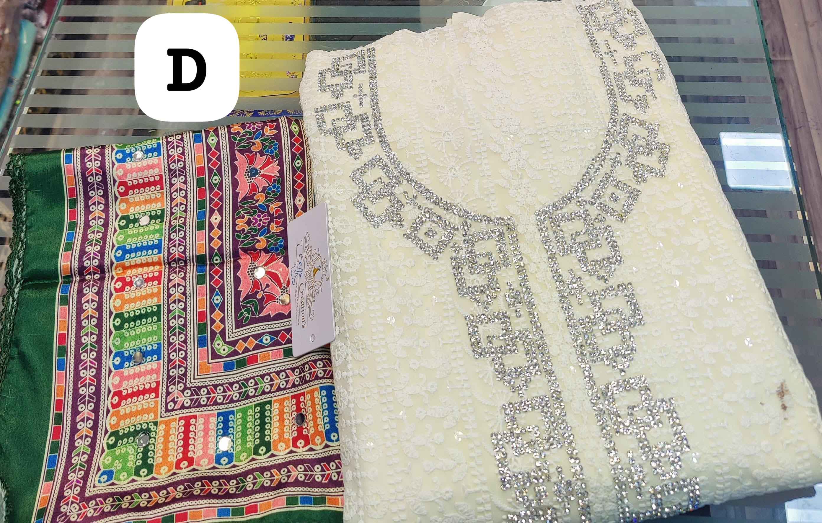 DIVINE MESSENGER | Divine Fab Latest Ladies Suits | Chinnon silk with beautiful digital printing & original mirror