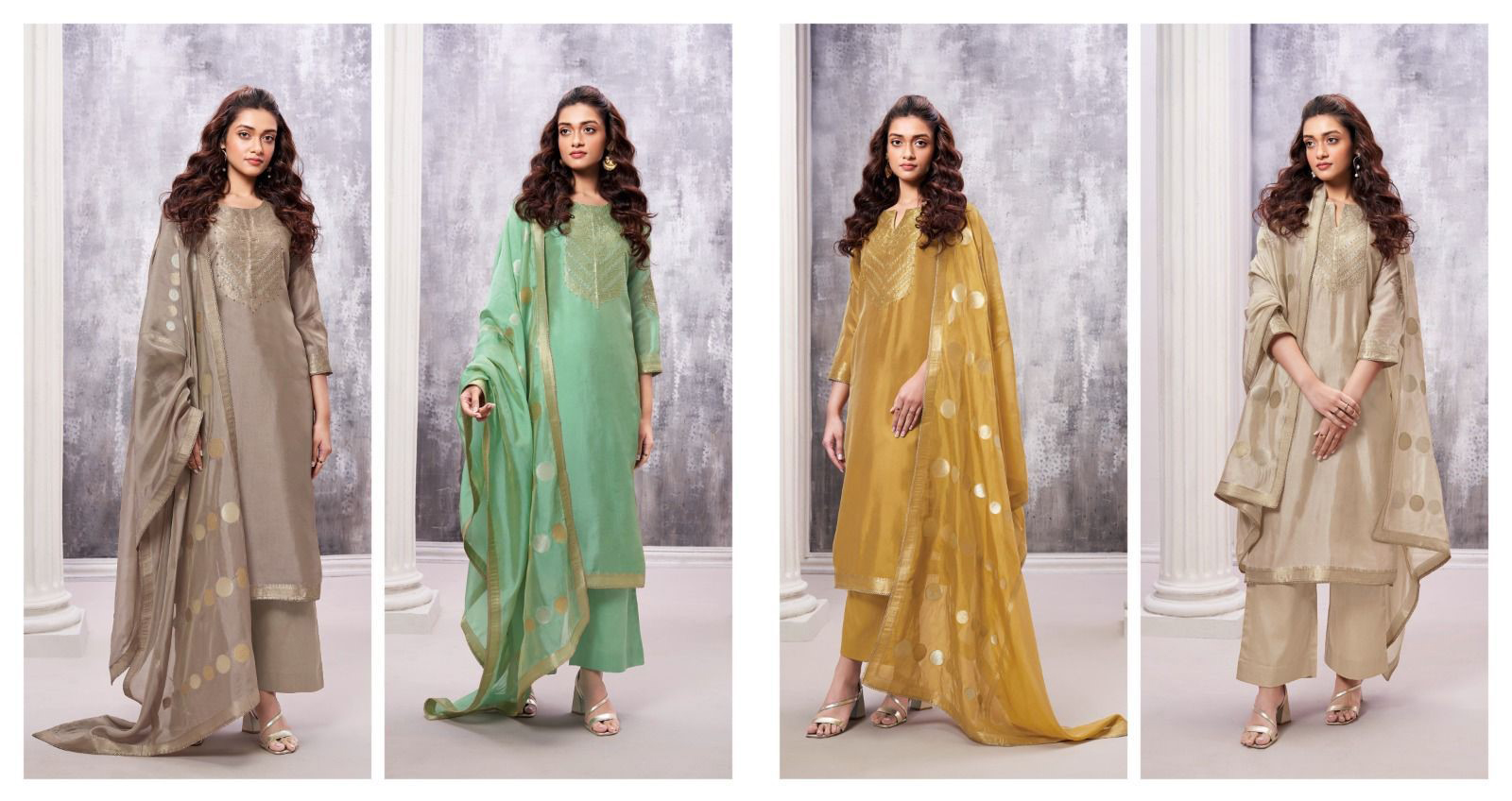 DIVINE MESSENGER | Divine Fab Latest Ladies Suits | PREMIUM WOVEN SILK JACQUARD WITH HAND WORK, EMBROIDERY