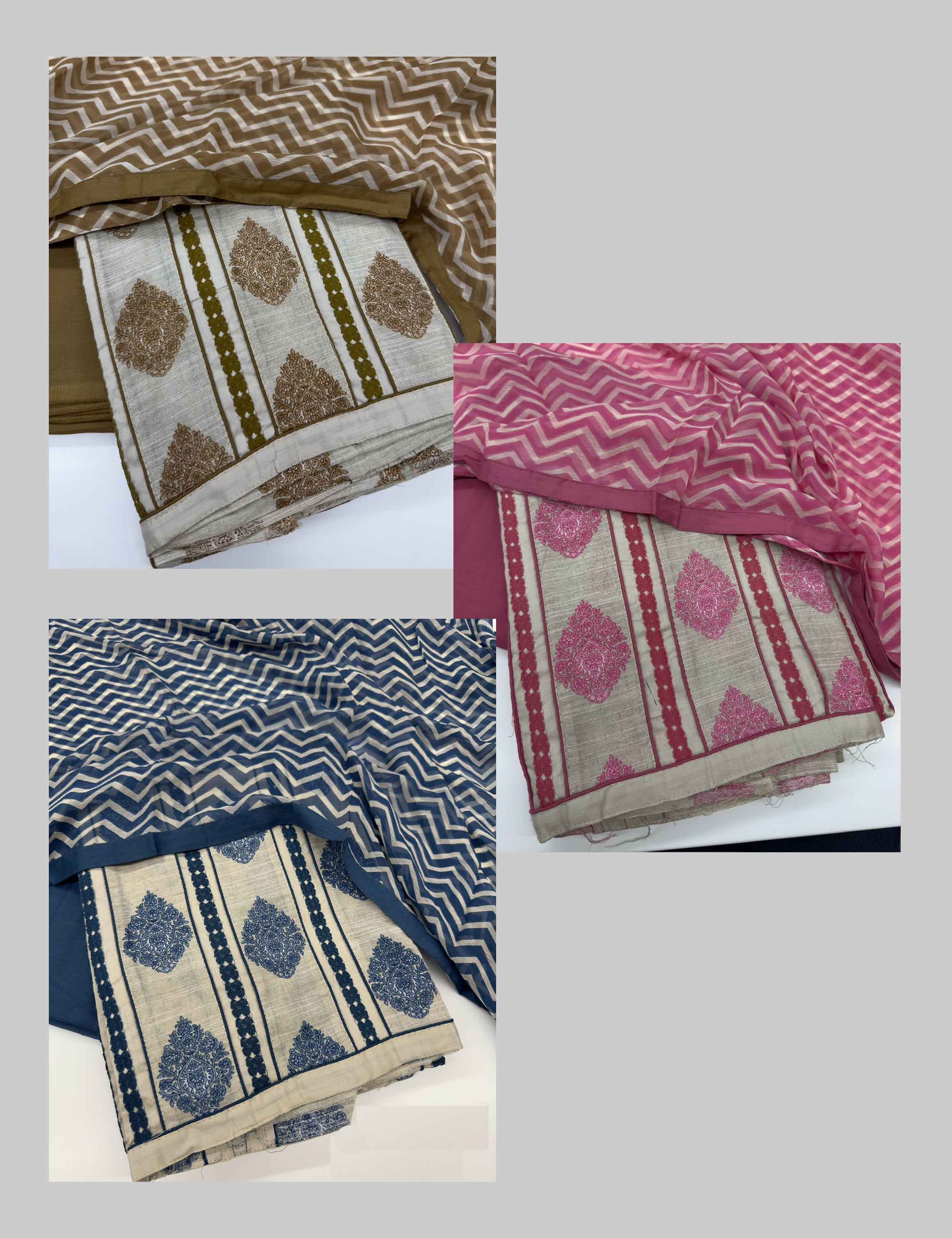 DIVINE MESSENGER | Divine Fab Latest Ladies Suits | Top pure cotton Jacquard work neck pati Dupatta