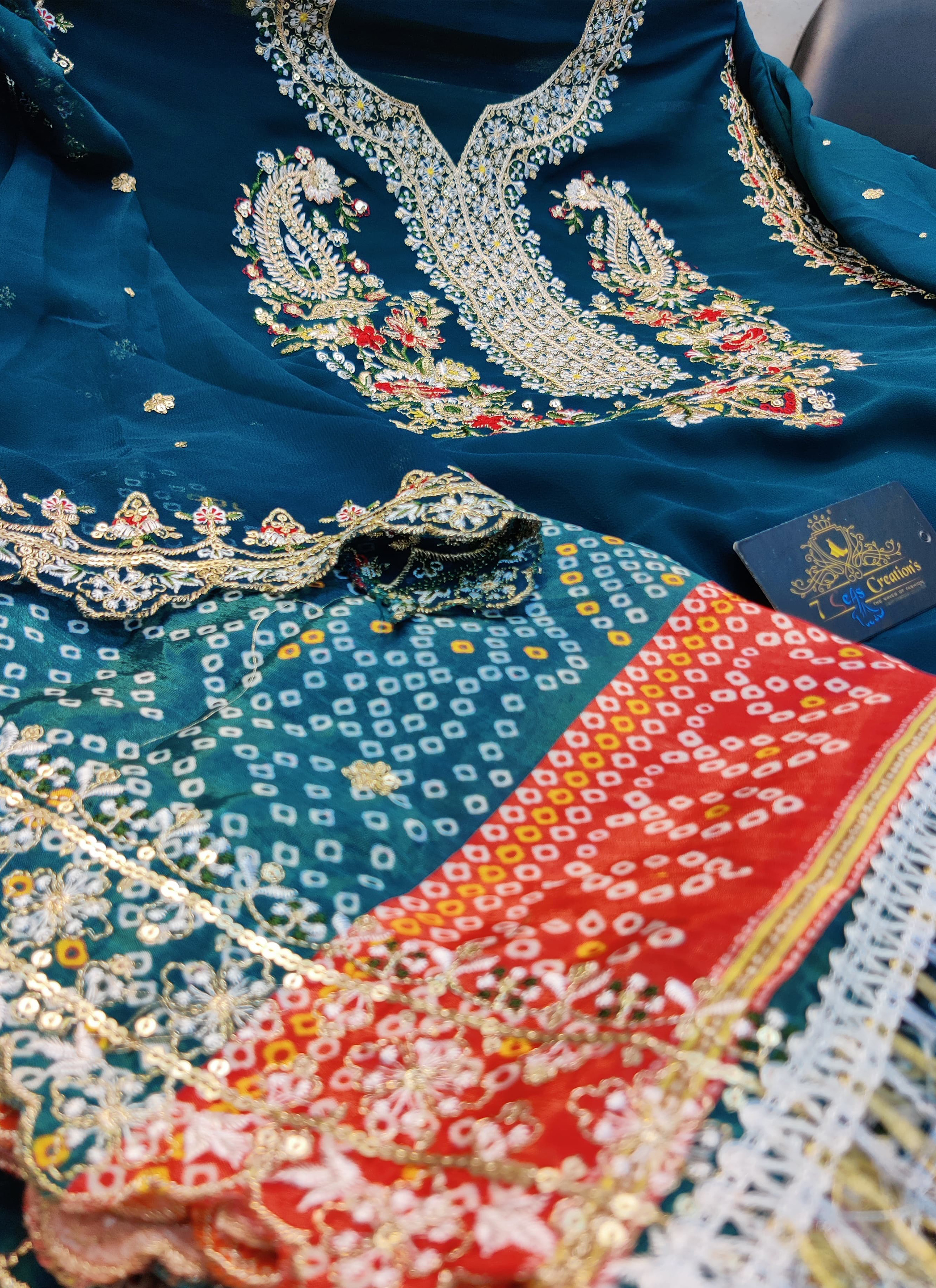 DIVINE MESSENGER | 02 Divine Fab Latest Ladies Suits | beautiful bandhani digital printing all over  Both sided