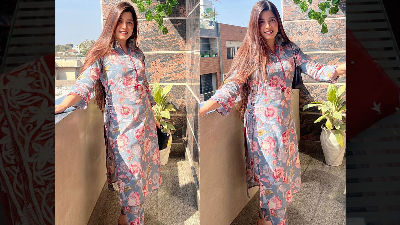 Divine Fab Latest Suits | Beautiful Cotton Floral Printed Plazo Set With Thread Embroidery