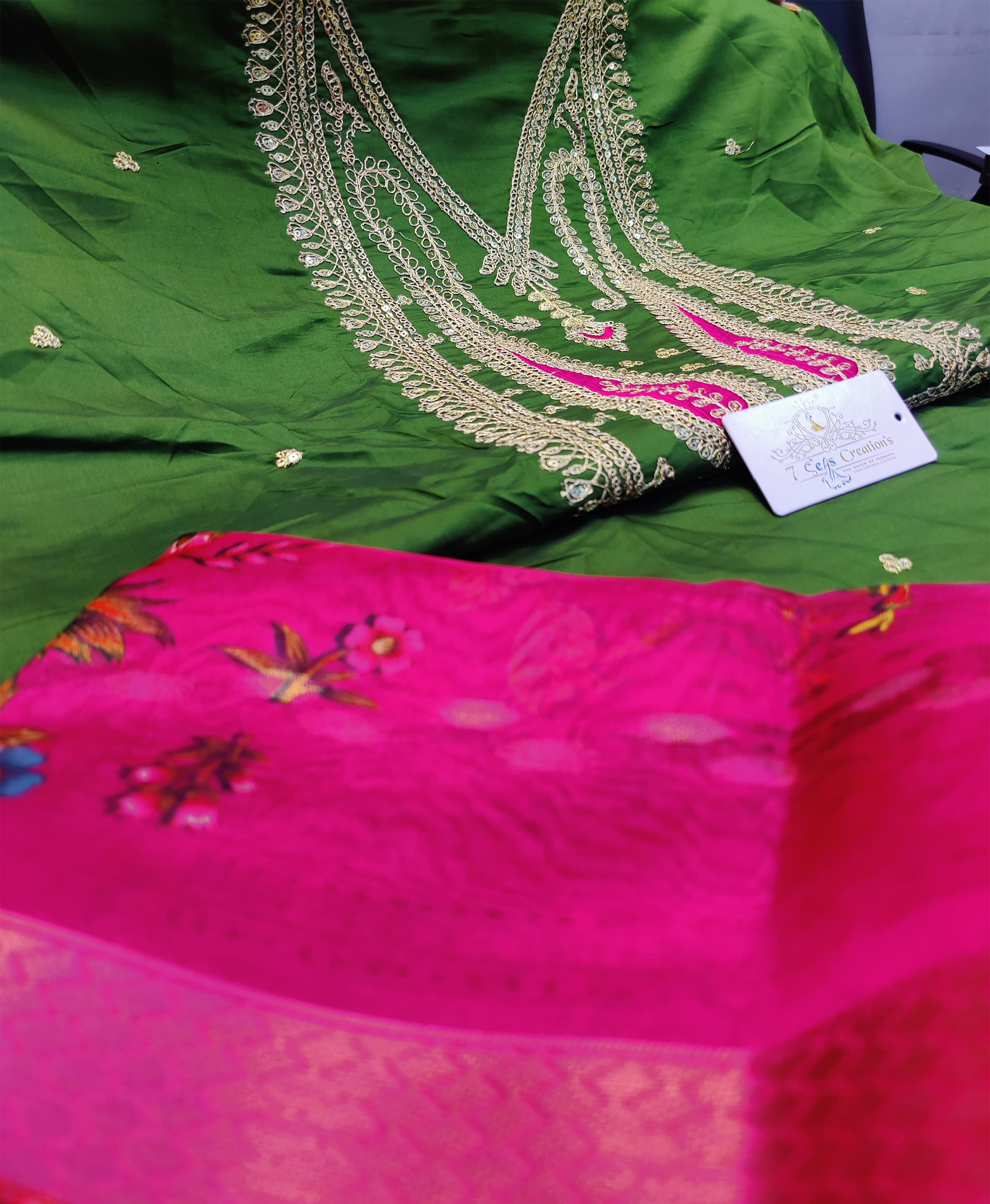 DIVINE MESSENGER | 01 Divine Fab Latest Ladies Suits | Chanderi silk with beautiful Multi-colored embroidery,