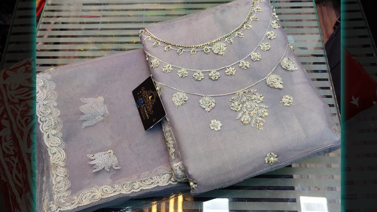 7 Seas Latest Suits | Super Net & Heavy Embroidery, Sequins, Mottis & Diamond Work All Over