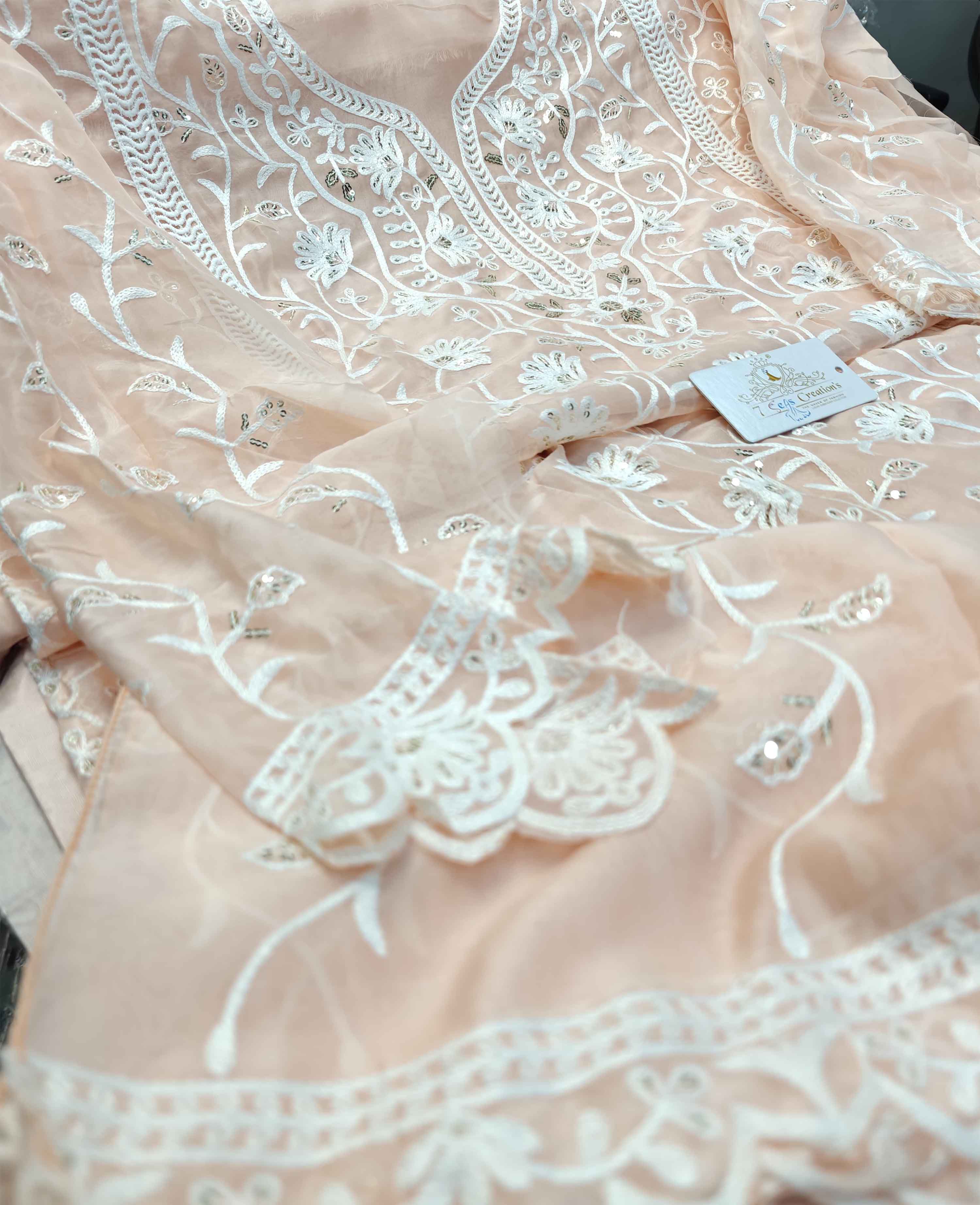 DIVINE MESSENGER | 02 Divine Fab Latest Ladies Suits |  Soft organza with heavy embroidery & sequins