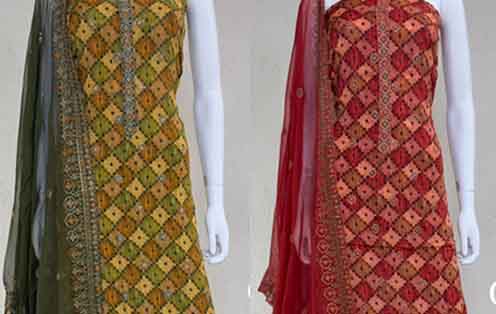 DIVINE MESSENGER Latest Ladies Suits | pure chinon embroidered Dupatta pure chinon