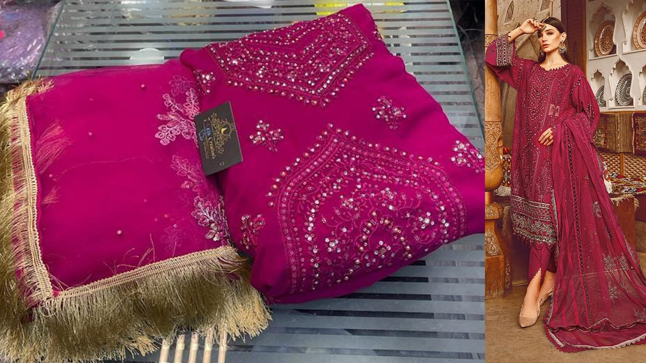 7Seas Creation's latest Suits | Georgette Absolutely Gorgeous Embroidery, Sequins, Diamond Work All Over