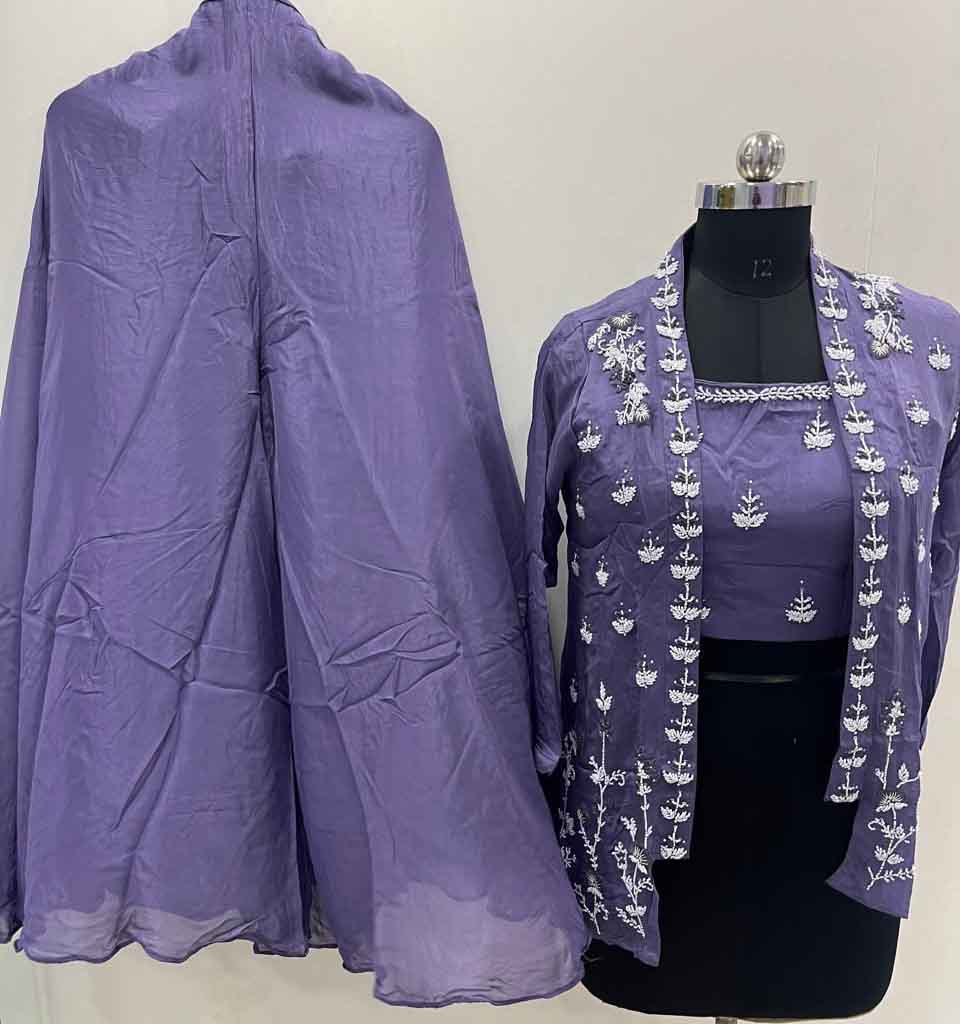DIVINE MESSENGER | Divine Fab Latest Ladies Suits | pure chinon over coat with chinon blause Bottom