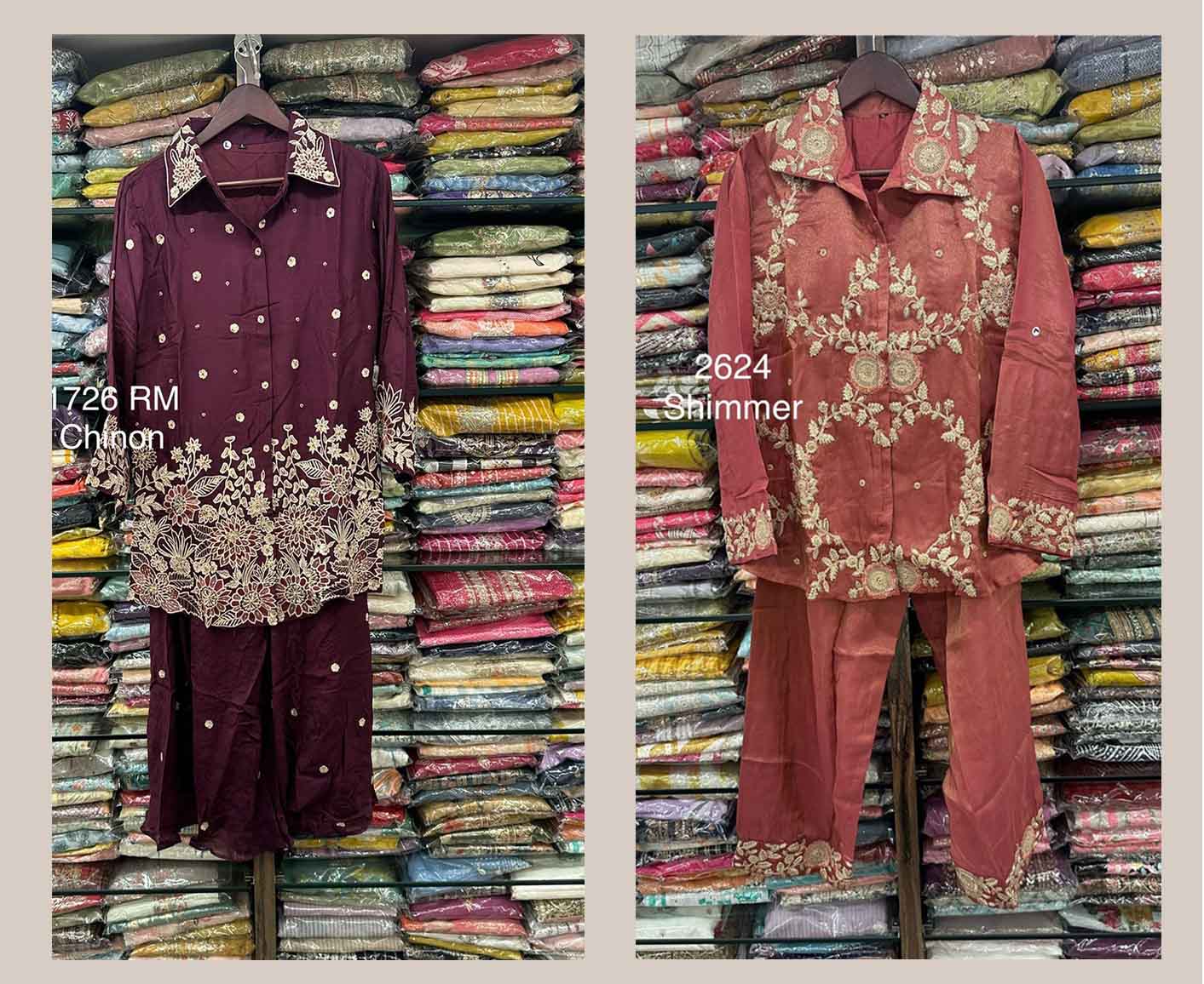 DIVINE MESSENGER | Divine Fab Latest Ladies Suits | Top pure chinon embroidered Bottom pure chinon embroidered