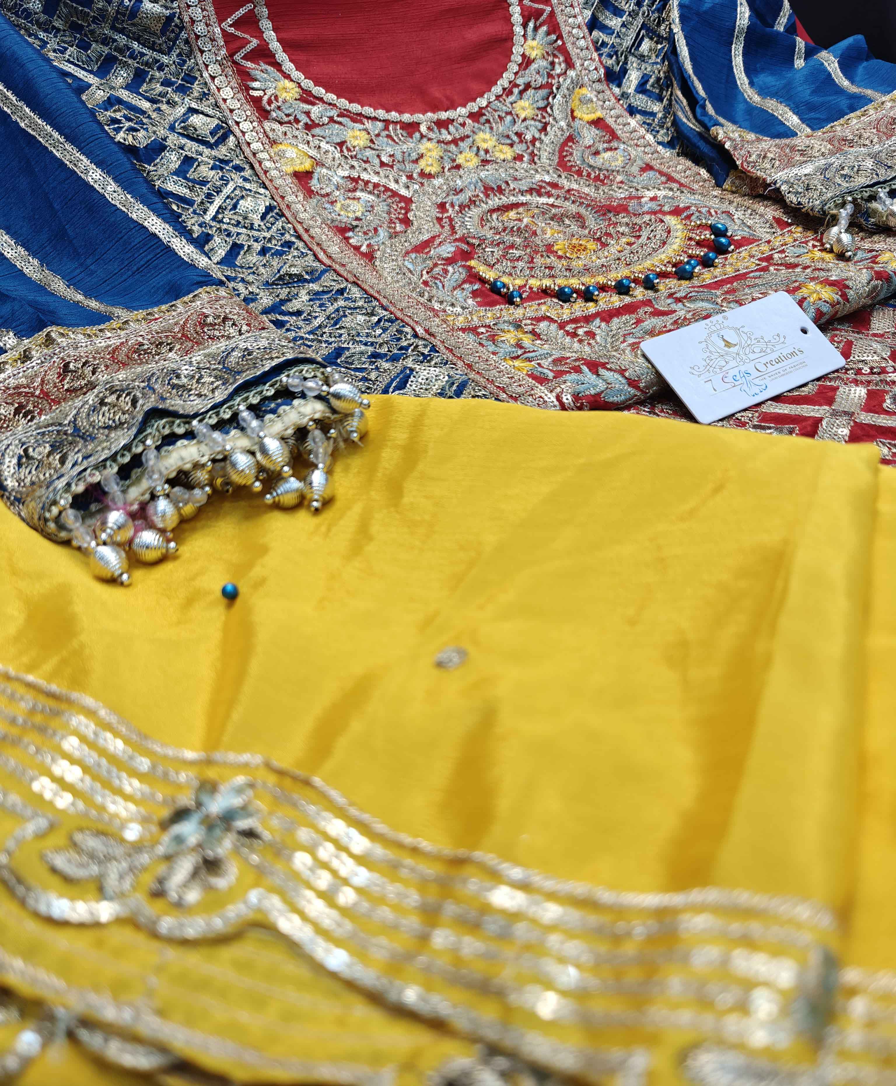 DIVINE MESSENGER | Divine Fab Latest Ladies Suits | Chinnon silk (Contrast) with beautiful Mottis & sequins butti work
