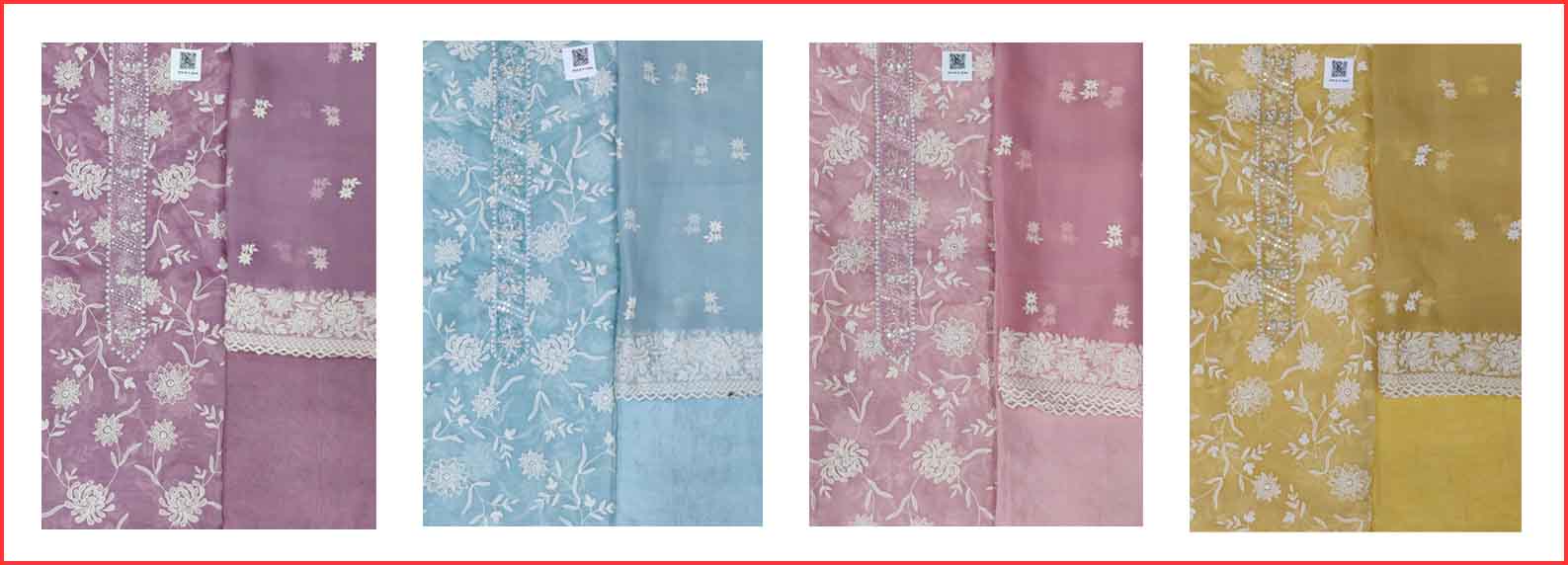 DIVINE MESSENGER | Divine Fab Latest Ladies Suits | Top pure organza embroidery Dupatta pure organza