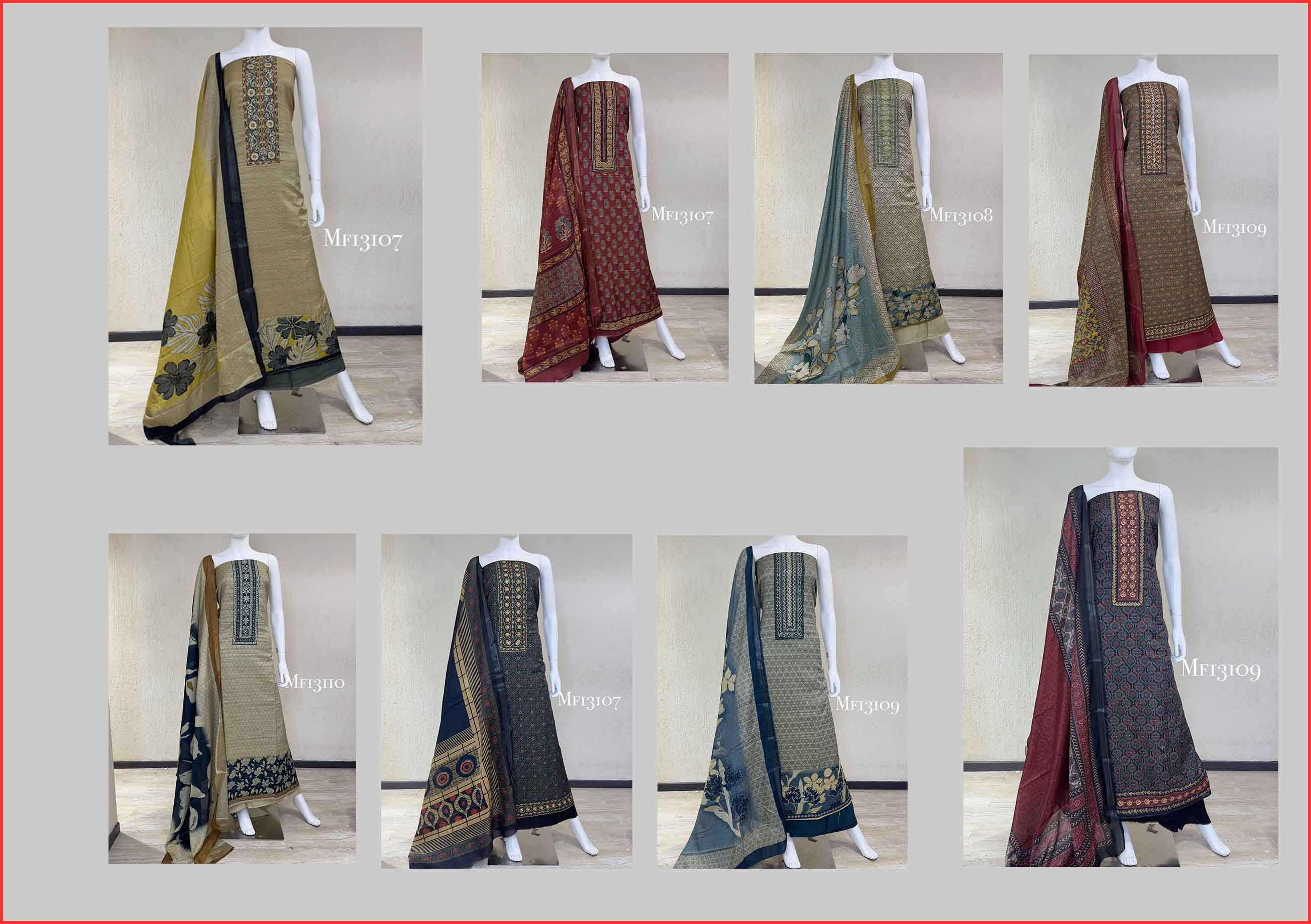 DIVINE MESSENGER | Divine Fab Latest Ladies Suits | Top Tussar digital print aari work Dupatta Tussar