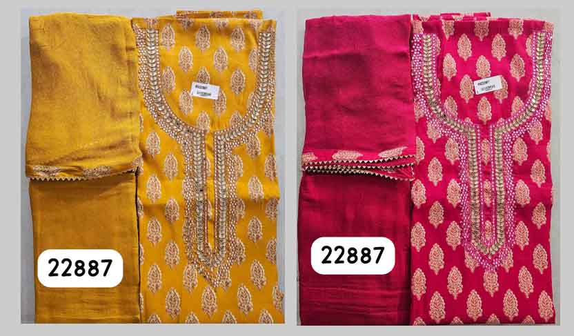 DIVINE MESSENGER | 22887-Divine Fab Latest Ladies Suits | MODAL SILK with work