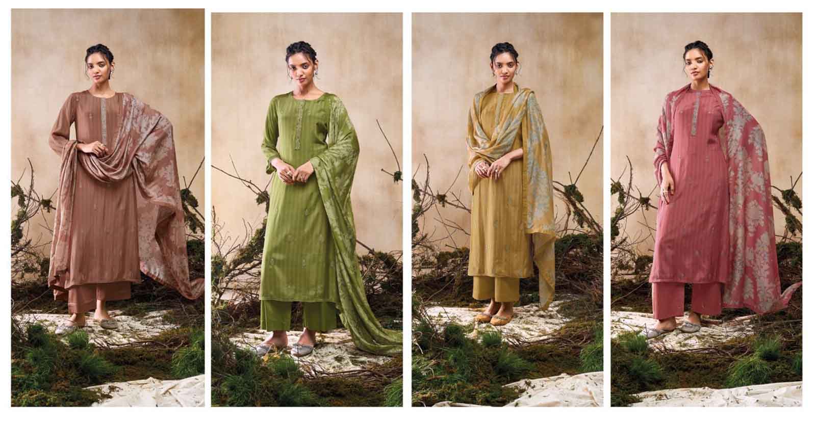 DIVINE MESSENGER | Divine Fab Latest Ladies Suits | VISCOSE MUSHLIN PRINTED WITH EMBROIDERY