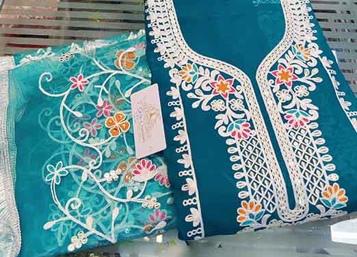 DIVINE MESSENGER |  Latest Ladies Suits | Georgette Super net with heavy Multi-colored embroidery 04