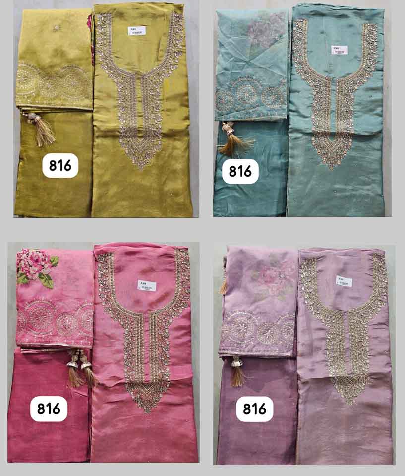 DIVINE MESSENGER | 816-Divine Fab Latest Ladies Suits | FABCRIC - SHIMAR with work SHIMAR DUPTTA