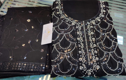 DIVINE MESSENGER | Divine Fab Latest Ladies Suits | Georgette with beautiful embroidery, sequins & heavy beads