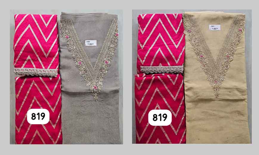 DIVINE MESSENGER | 819-Divine Fab Latest Ladies Suits | SHIMAR with work DUPTTA