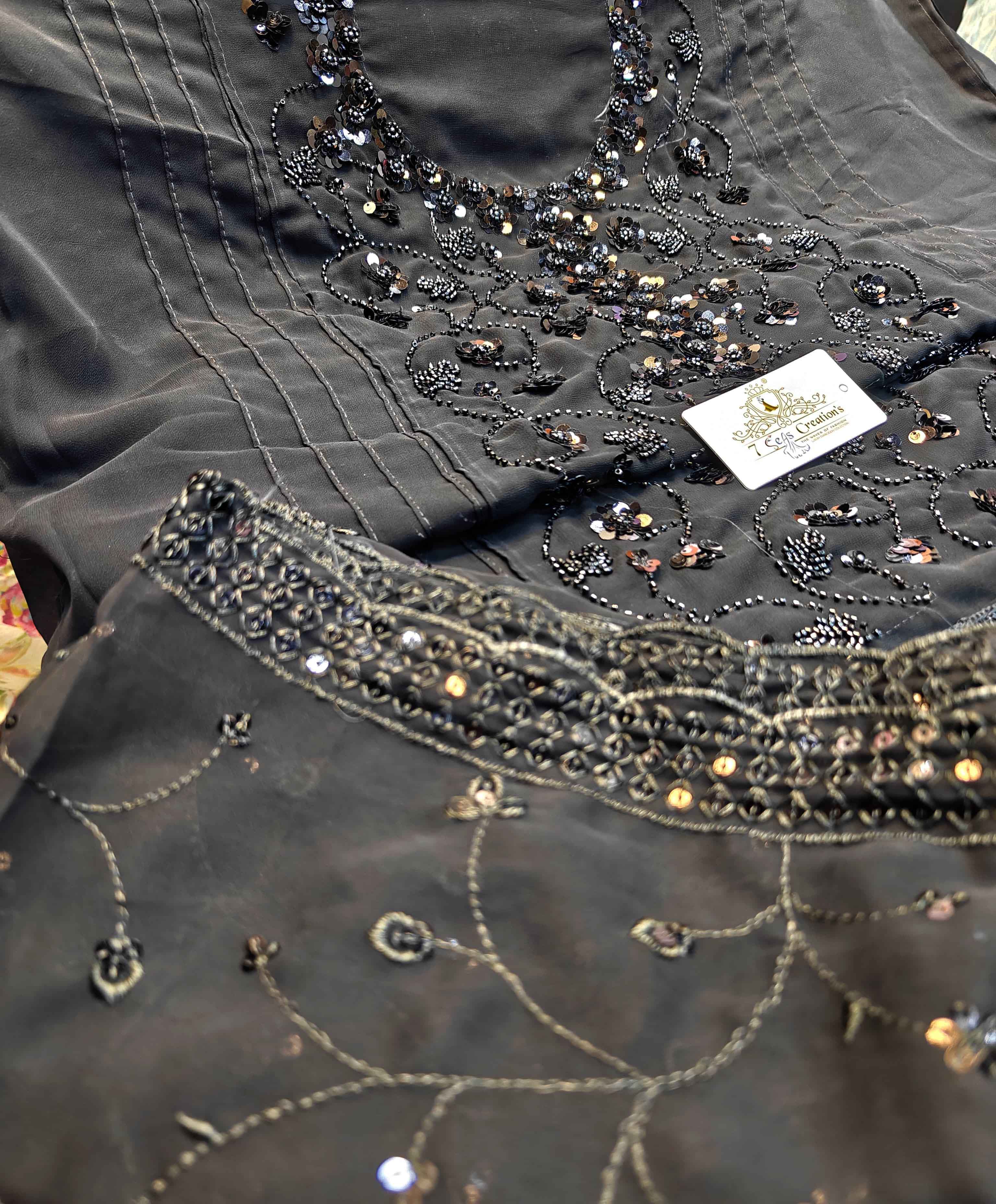 Divine Fab Latest Ladies Suits | Georgette with beautiful embroidery, 3D sequins & heavy beads