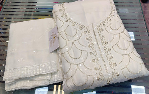 DIVINE MESSENGER | Divine Fab Latest Ladies Suits | Georgette with heavy embroidery & sequins  heavy beads
