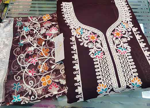 DIVINE MESSENGER | Latest Ladies Suits | Georgette Multi-colored embroidery & sequins 4 Sided fancy 02