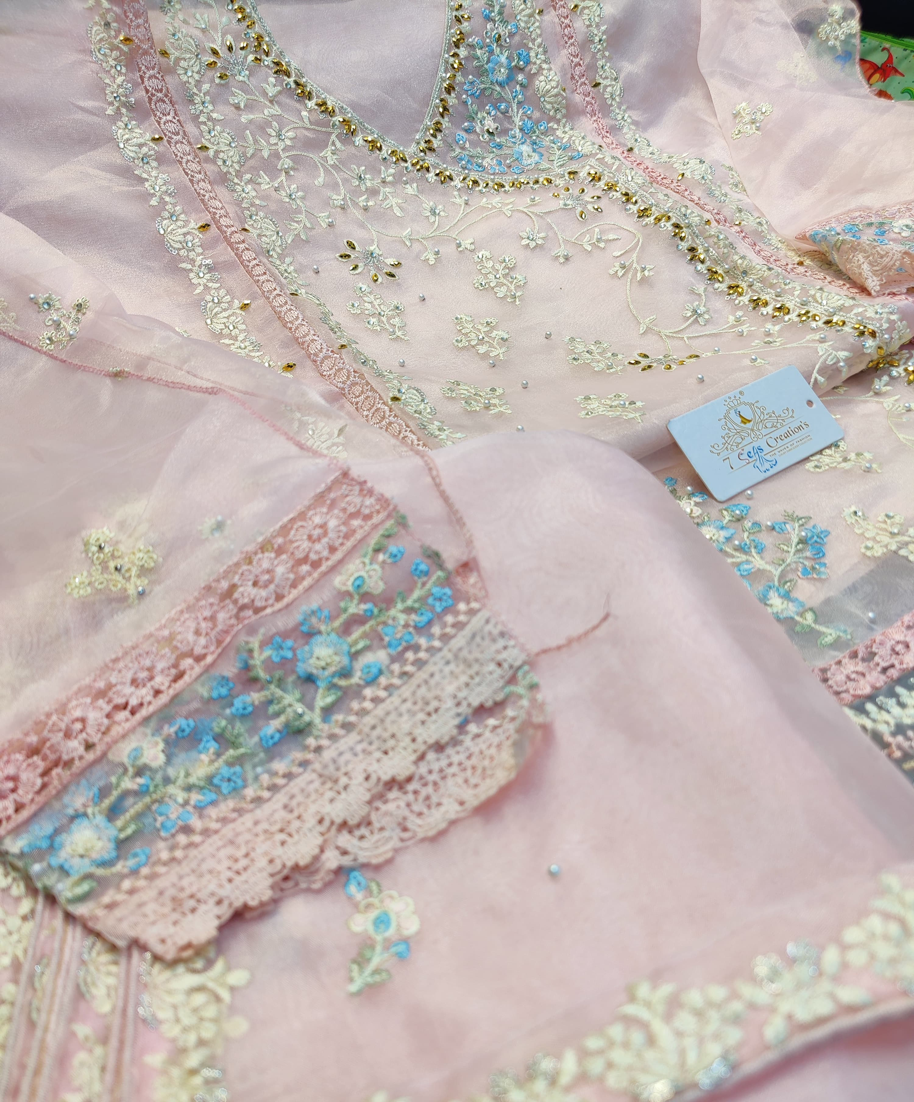 DIVINE MESSENGER | Divine Fab Latest Ladies Suits | beautiful multi-coloured embroidery, sequins  diamond