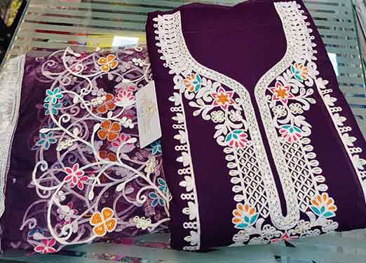 DIVINE MESSENGER | Latest Ladies Suits | Georgette Seperate patch provided with heavy embroidery 05