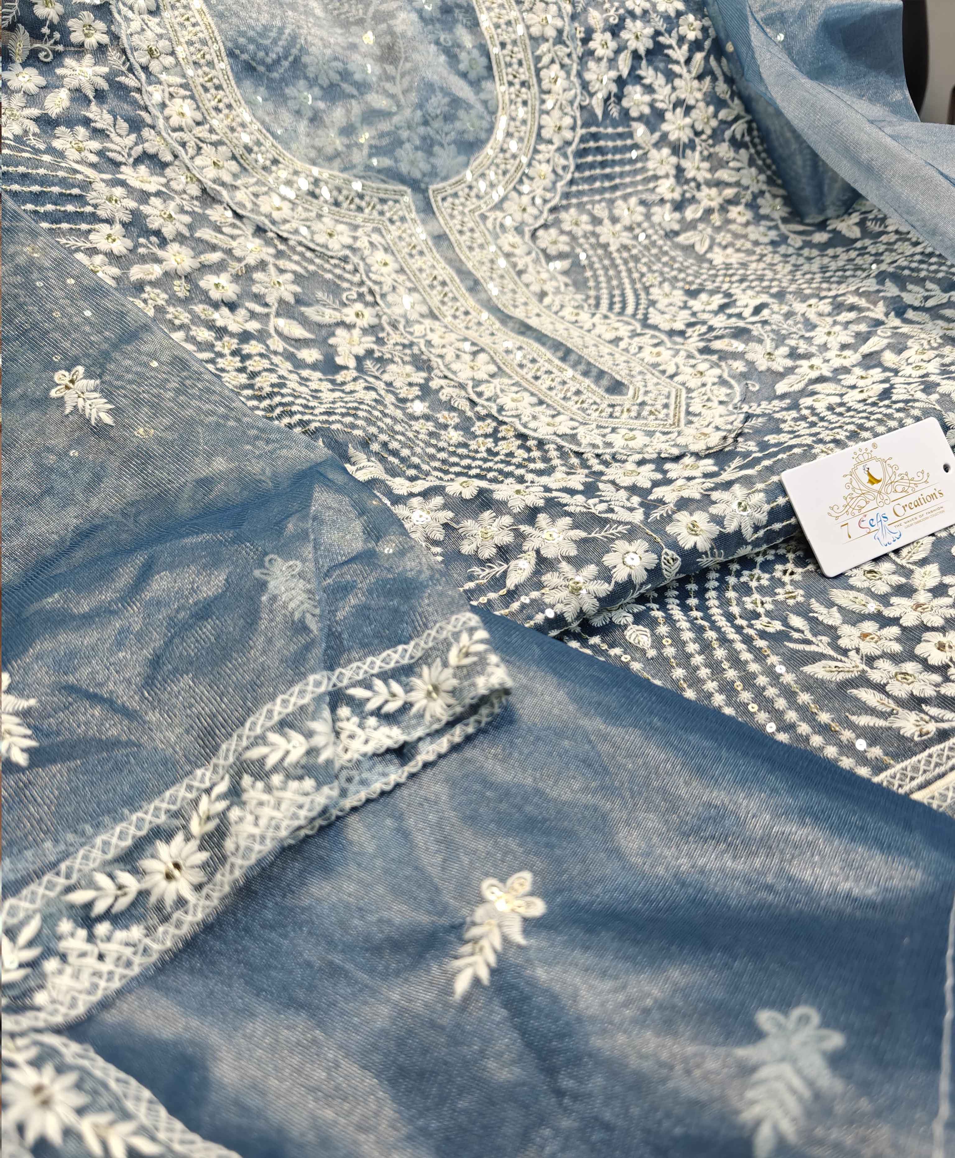 DIVINE MESSENGER | Divine Fab Latest Ladies Suits | embroidery with sequins Semi-stitched