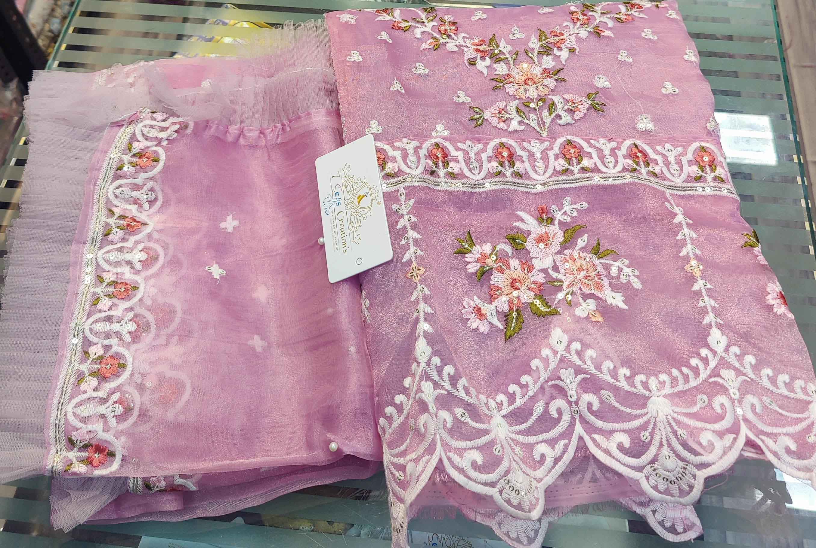 DIVINE MESSENGER | Divine Fab Latest Ladies Suits | Organza with beautiful Multi-colored embroidery, sequins & mottis