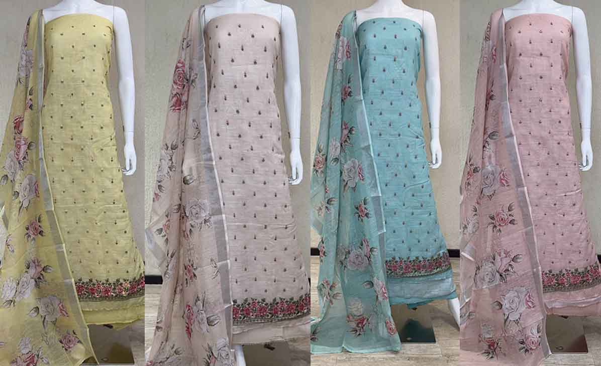 DIVINE MESSENGER Dupatta pure linen digital Bottom Reyon.