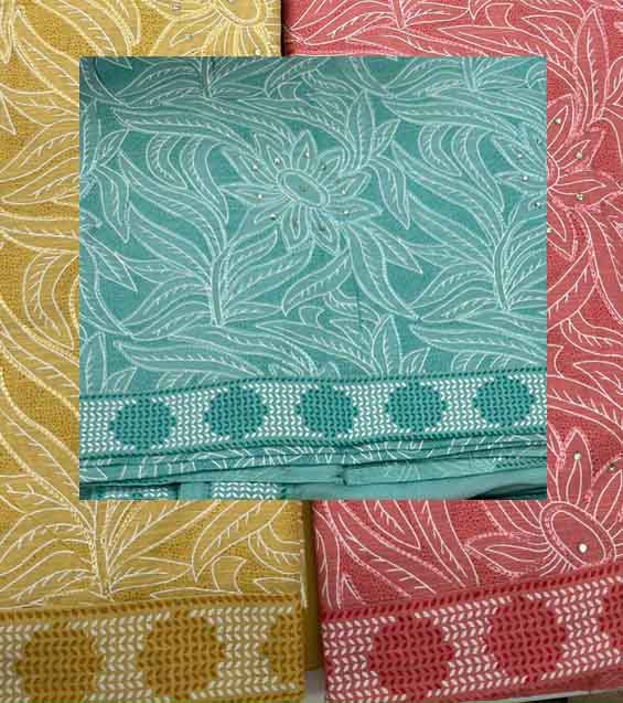 Top pure cotton aari work Dupatta pure chiffon embroidered Bottom pure cotton