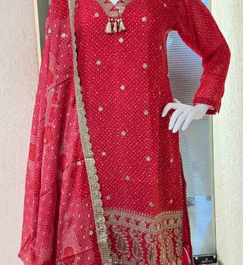 chinon digital print embroidered digital print Dupatta
