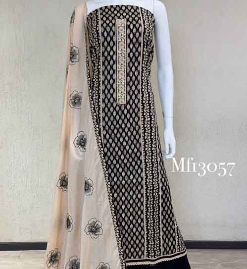 cotton embroidered Dupatta pure muslin embroidered