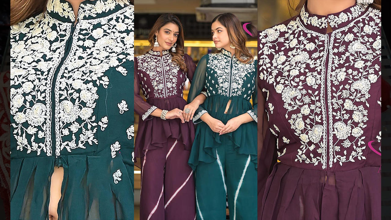 Divine Fab Latest Embroidery Suits | Beautiful Coord Set With Full Hand Embroidery Done