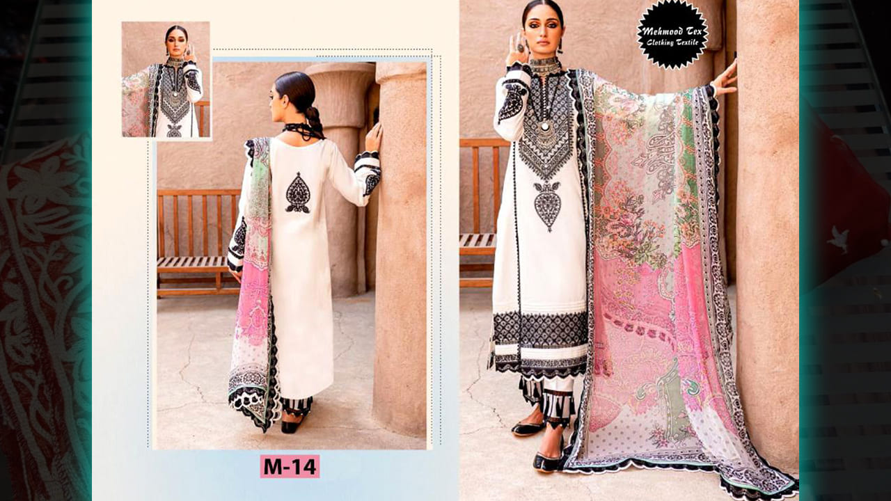 DIVINE FAB SUITS | PURE JAAM COTTON WITH LUCKNOWI STYLE EMBROIDERY AND HEAVY BORDERS