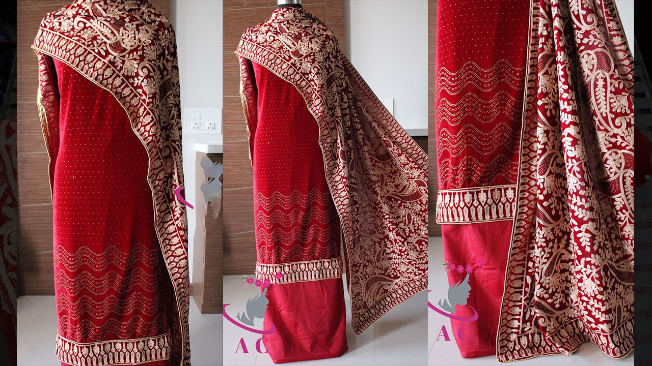 Divine Fab Latest Ladies Suits | Beautiful Velvet Unstitched Shirt With Seroski Work On The Front