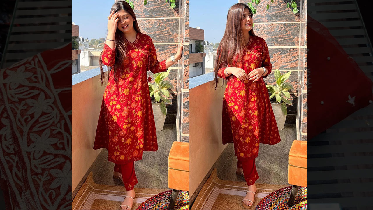 Divine Fab Latest Suits | Beautiful Cotton Angrakha Pattern Stitched Suit Set