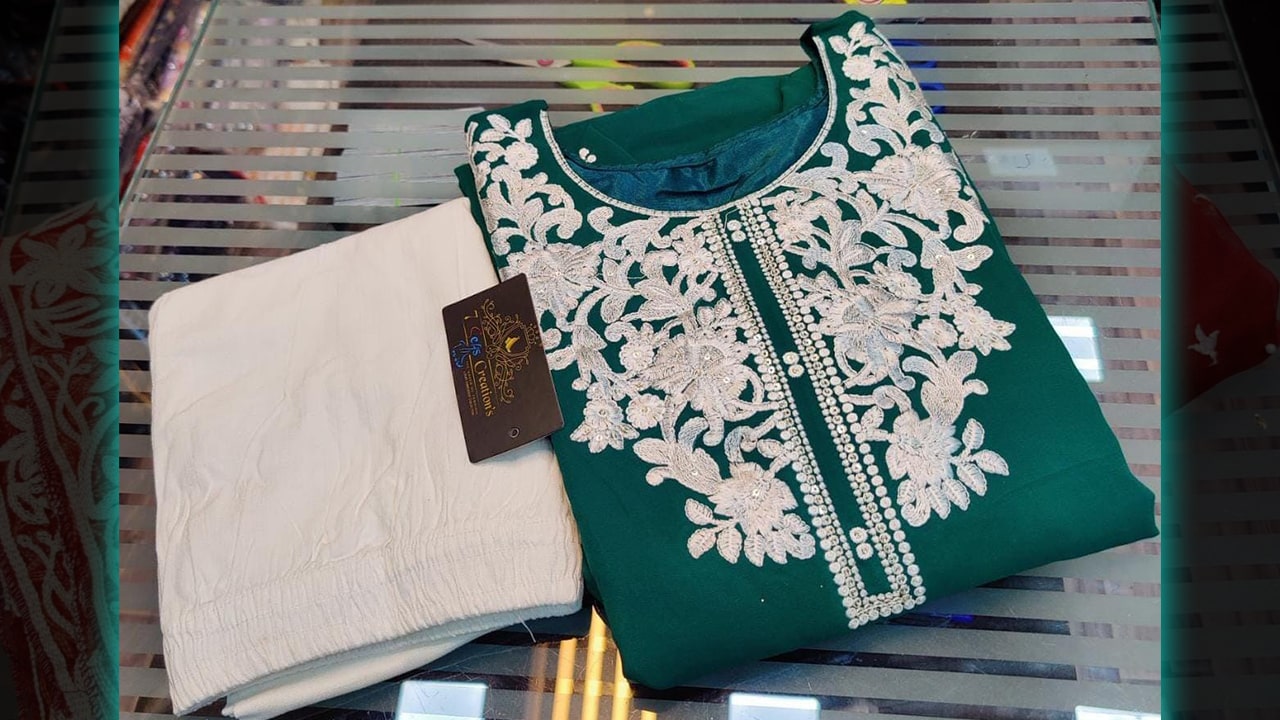 7 Seas Latest Ladies Suits | Stitched Georgette Beautiful Embroidery & Sequins Work All Over