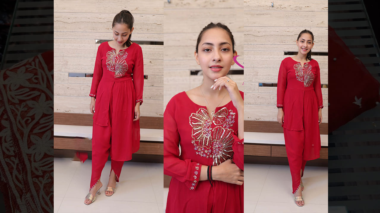 AC Exclusives Suits | Beautiful Georgette Dhoti Set With Hand Embroidery on Kurta And Dhoti