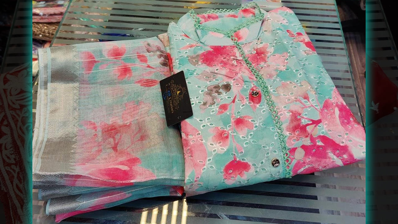 7Seas Suits | Stitched Cambric Cotton Beautiful Digital Printing All Over Size Stretchable Upto 42