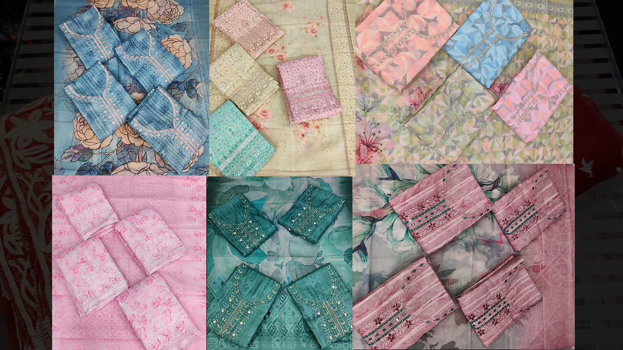 Divine Fab Suits | Top Linen Digital Print Embroidered | Dupatta Pure Linen Digital Print #shorts